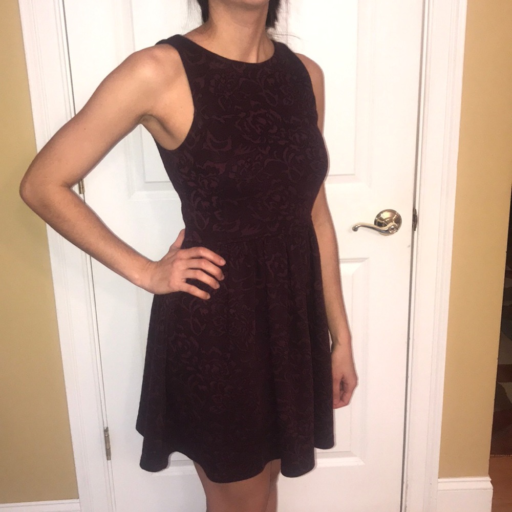 Plum Patterned Dress